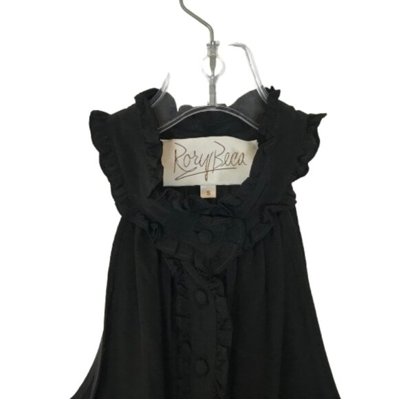 NWT Rory Beca Womens Size Small 100% Silk Sleeveless High-Neck Mini Shift Dress - Picture 2 of 4